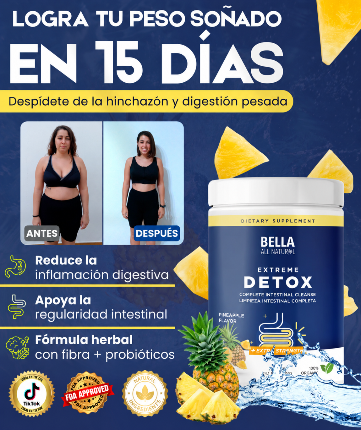 Detox Bella All Natural Extreme Limpieza Intestinal